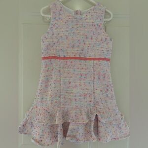 Janie and Jack Pink Tweed Detail Dress 4y